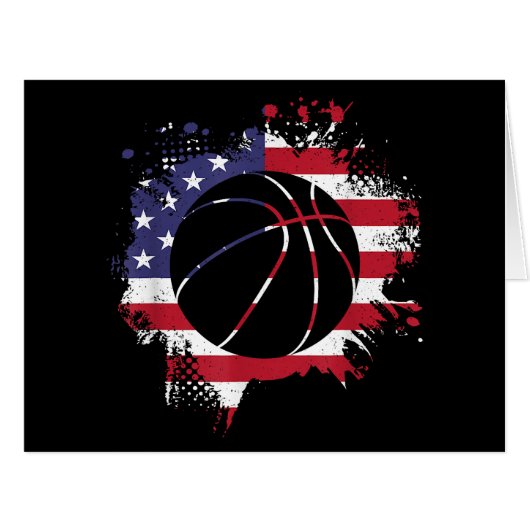 アメリカ国旗のバスケットボール選手 (正面横)
