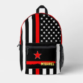 アメリカ国旗のバッグ/アメリカ プリントバックパック (正面)