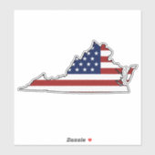 アメリカ国旗のバージニア シール (シート)