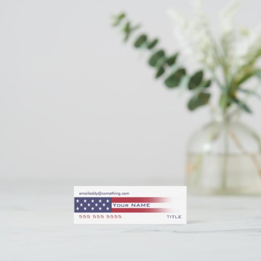 アメリカ国旗のバージョン6 スキニー名刺 (スタンド正面)