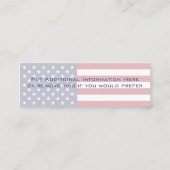 アメリカ国旗のバージョン6 スキニー名刺 (裏面)