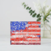アメリカ国旗のパズル ポストカード (スタンド正面)