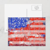 アメリカ国旗のパズル ポストカード (正面/裏面)