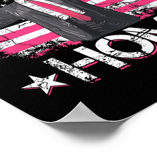 アメリカ国旗のパパのホームトランプ2024愛国的 ポスター (角)