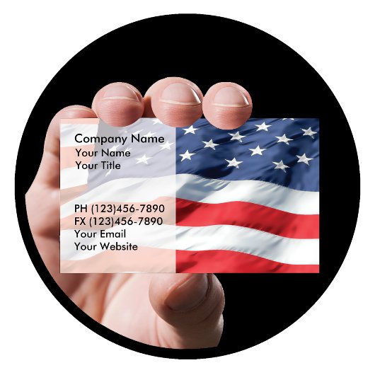 アメリカ国旗のビジネスカード 名刺