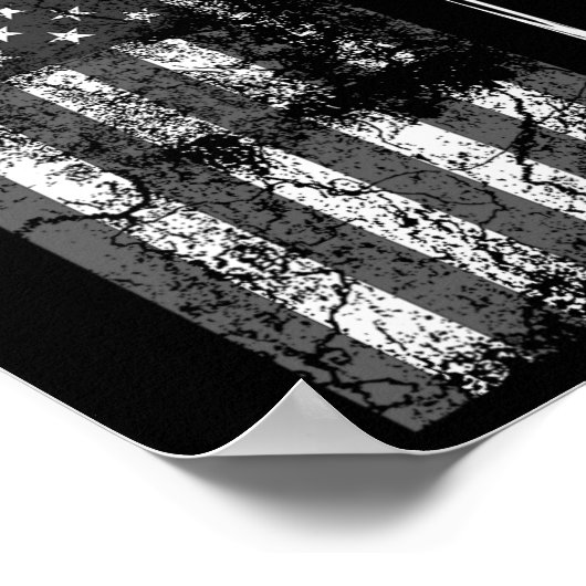 アメリカ国旗のビリヤード・スティックかわいいテーブルゲーおもしろいム ポスター (角)