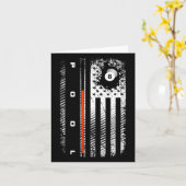 アメリカ国旗のビリヤード・プール・プレイヤー・アパレル – Bill カード (黄色い花)