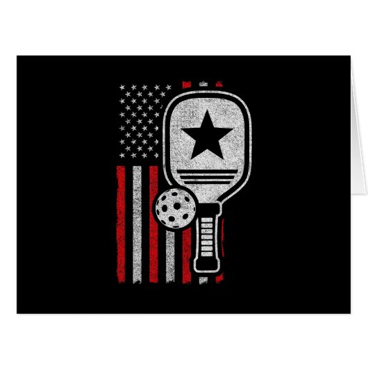 アメリカ国旗のピックルボール選手 - ピックルボール (正面横)