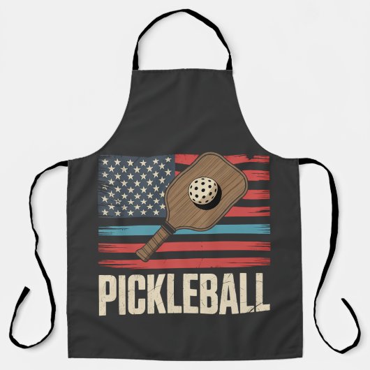 アメリカ国旗のピックルボール エプロン (正面)