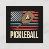 アメリカ国旗のピックルボール エンクロージャーカード (裏面)