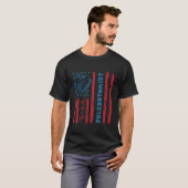 アメリカ国旗のフォレボトミスト7月4日 Tシャツ (正面フル)