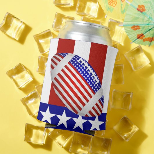 アメリカ国旗のフットボール 缶クーラー (インサイチュ 夏)