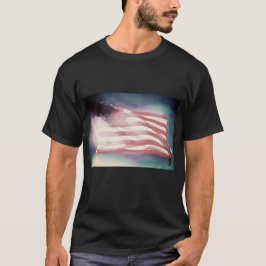 アメリカ国旗のフリースタイル Tシャツ