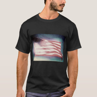 アメリカ国旗のフリースタイル Tシャツ