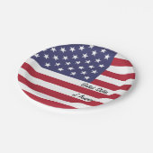 アメリカ国旗のプレートアメリカ愛国者/パーティー ペーパープレート (アングル)