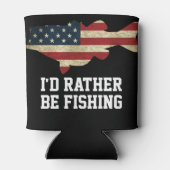 アメリカ国旗のベース、むしろ魚釣り 缶クーラー (裏面)