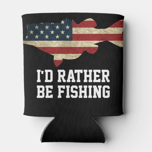 アメリカ国旗のベース、むしろ魚釣り 缶クーラー (裏面)