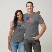 アメリカ国旗のベース・ギター・ロッキング Tシャツ (ユニセックス)