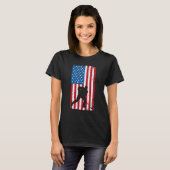 アメリカ国旗のホッケー Tシャツ (正面フル)