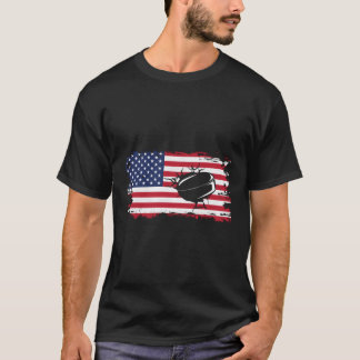 アメリカ国旗のホッケー Tシャツ