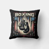 アメリカ国旗のボクシング動揺して – ボクサーヴィンテージボ クッション (裏面)