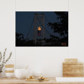 アメリカ国旗のポスターの上で月の日を取る ポスター (キッチン)