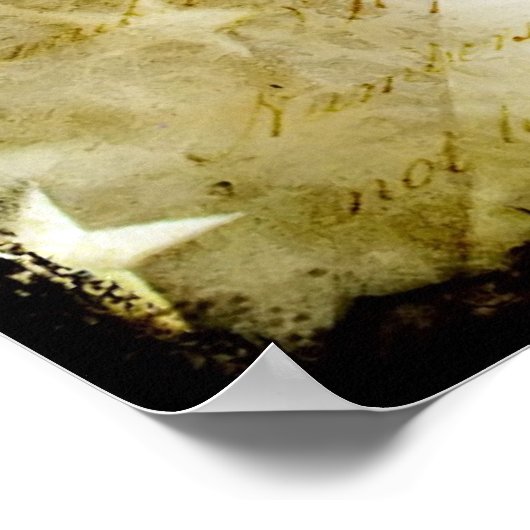 アメリカ国旗のポスターを貼った人たち ポスター (角)