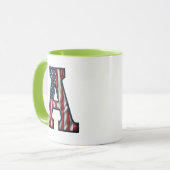 アメリカ国旗のマグカップ。 マグカップ (正面左)