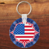 アメリカ国旗のマンデルブロー キーホルダー (裏面)