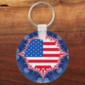 アメリカ国旗のマンデルブロー キーホルダー (正面)