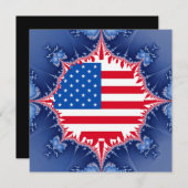 アメリカ国旗のマンデルブロー 招待状 (正面/裏面)