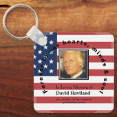 アメリカ国旗のメモリアルキーチェーンHAMbWG キーホルダー (正面)