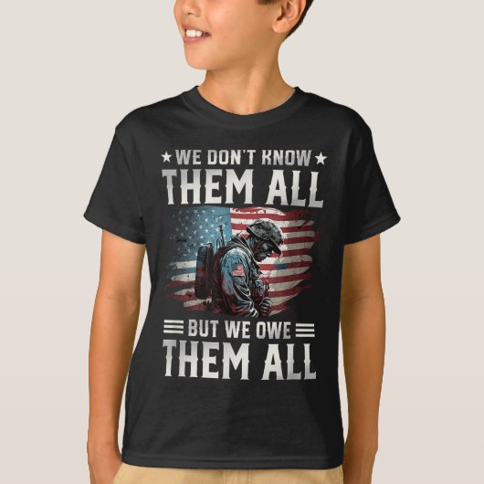 アメリカ国旗のメモリアルデー Tシャツ (正面)