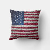 アメリカ国旗のモザイク クッション (裏面)