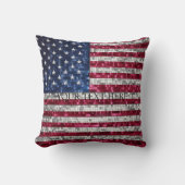 アメリカ国旗のモザイク クッション (正面)