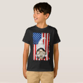 アメリカ国旗のモチーフ，退役軍人おもしろい愛国的Gn Tシャツ (正面フル)