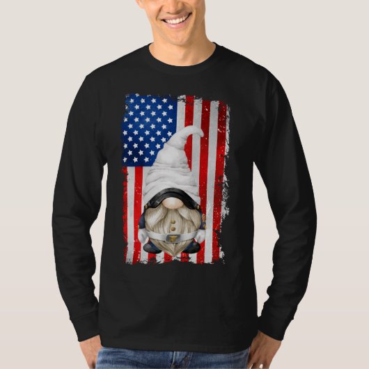 アメリカ国旗のモチーフ，退役軍人おもしろい愛国的Gn Tシャツ (正面)