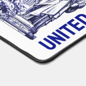 アメリカ国旗のモニュメントイラストレーション土産 デスクマット (コーナー)