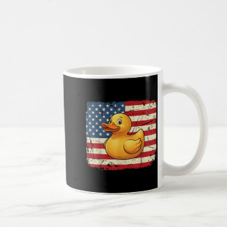 アメリカ国旗のラバーダック 独立記念日のバスルームのおもちゃ コーヒーマグカップ