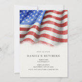 アメリカ国旗のリタイアメントパーティの招待状 招待状 (正面)