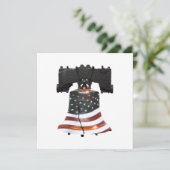 アメリカ国旗のリバティーベル 招待状 (スタンド正面)