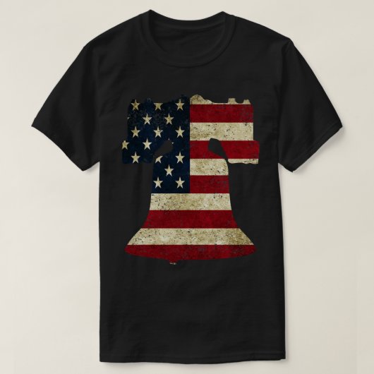 アメリカ国旗のリバティーベル Tシャツ (デザイン正面)