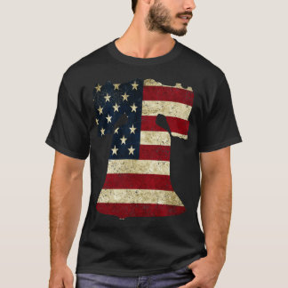 アメリカ国旗のリバティーベル Tシャツ