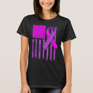 アメリカ国旗のリボン自殺認識度メンタルヒール Tシャツ