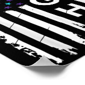 アメリカ国旗のリボン自殺防止戦争と戦う ポスター (角)