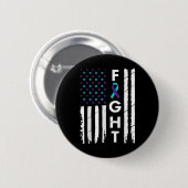 アメリカ国旗のリボン自殺防止戦争と戦う 缶バッジ (正面&裏面)