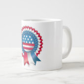 アメリカ国旗のリボン ジャンボコーヒーマグカップ (正面右)