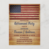 アメリカ国旗のレトロなデザインの軍警察退職記念 インビテーションポストカード (正面)