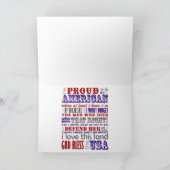 アメリカ国旗のワシ シーズンカード (内部)