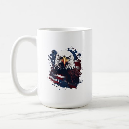 アメリカ国旗のワシ マグカップ (左)